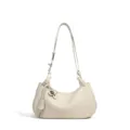 Top layer cowhide fashion crescent shoulder bag, minimalist niche underarm bag for women. - Milk White