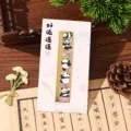 Chinese style metal panda bookmark with lotus design, exquisite cultural gift souvenir variant - Lucky Lotus