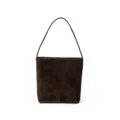Minimalistische braune Wildleder Umhängetasche für Damen, retro Freizeittasche für den Alltag. - Kaffeebraun