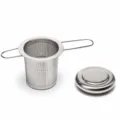 Infuseur à thé en acier inoxydable avec poignées et couvercle, diamètre extérieur de 70 mm. - Infuseur à thé pliable à deux anses (avec couvercle)