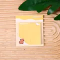 Niedlicher Cartoon Capybara Haftnotizen Memo-Block, selbstklebender dicker Notizblock für Schule. - Zeit zu Essen