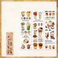 Vintage Kaffee Backen PET dekorative Aufkleber Klebeband Set für DIY Tagebuch Scrapbook. - Wild Backen Poesie
