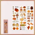Retro Lebensmittel PET segmentiertes Tape Tagebuch Deko Toast DIY wasserdichte Aufkleber - Morgen Backen