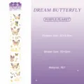 Traumhaftes Schmetterling PET transparentes wasserdichtes Aufkleber Set fuer Tagebuch DIY. - Violetter Planet