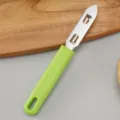 Pelapatate per frutta e verdura in acciaio inossidabile con manico verde utensile da cucina. - Pelapatate verticale