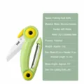 Coltello da frutta pieghevole in ceramica con pelapatate, pratico utensile da cucina portatile. - Coltello da Frutta in Ceramica / Blu/Verde/Rosa Casuale