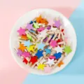 Colorful wooden star clips for photo hanging, cute memo pegs for home classroom decor - Pentagram Clip / 50 Pieces/Pack