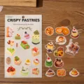 Süßes Gebäck Sticker Set, ästhetische Kuchen Brot DIY Schreibwaren für Journaling. - Warmes Herz Snacks