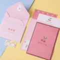 Niedliches Kaninchen und Kirsche Briefumschlag Briefpapier Set zum süßen Geschenke Schreiben. - Karottenhase