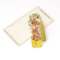 Exquisites chinesisches Messing-Metall-Lesezeichen mit Kirschblüten-Kranich und Quaste. - Kranichtanz und Aprikosenduft (Februar)