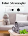 Grey quilted pet pee pad, absorbent rabbit diaper roll for small animal daily use. - Jade Rabbit Bamboo Charcoal / S 100 Pieces