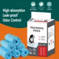Disposable pet training pee pads L size 60x60cm 40pcs absorbent leak proof dog diaper - Cross-Border Black & Red Color Packaging Pee Pads, Size L, 60x60 cm, 40 Count