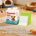 Thickened disposable pet training pads for dogs, super absorbent pee pads, large size. - Cross-Border Green Film-Size M-50Pcs / 45x60cm