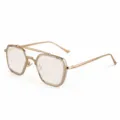 Trendy vintage double bridge metal frame clear lens glasses for women fashion eyewear style - M5261 Transparent Frame with Clear Lenses