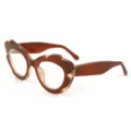 Transparent brown frame clear lens fashion glasses chic heart shaped eyewear for women - M6181 Transparent Tea Frame Clear Lenses