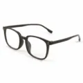 Stijlvolle leesbril met zwart montuur en blauwlichtfilter voor mannen en vrouwen. - 100 graden (Aanbevolen voor 49 jaar en jonger) / YX062 Zwart frame