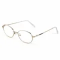 Stijlvolle metalen leesbril voor dames en heren, comfortabele ovale blauwlichtfilter bril. - 1.00 Dioptrie / Zilver