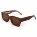 Stylish square sunglasses for men and women, vintage dark brown frame with UV protection lens. - ZT011 Dark Tea Frame with Tea Lenses