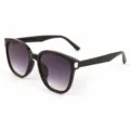 Gafas de sol estilo coreano oversize para mujer, montura negra brillante, lentes grises degradadas. - KMS818060 Montura negro brillante con lentes grises de doble tono