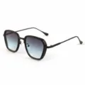 Lunettes de Soleil Tendance Cadre Noir Verre Dégradé Gris Bleu Protection UV Neuf - M5268 Monture noire verres gris-bleu