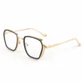 Lunettes élégantes à monture noire et dorée avec verres transparents pour usage quotidien. - M5268 Monture noir et or avec verres transparents