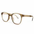 Transparante groene opvouwbare retro blauwlichtfilter bril stijlvol helder montuur optic. - Platte Lens / YX010 Transparant groen montuur