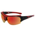 Gafas de sol deportivas para hombre ciclismo al aire libre lentes de colores protección - XSY5316 Montura negro-rojo con lentes de espejo rojos