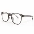 Transparant grijze vouwbril met blauwlichtfilter in vintage stijl voor dagelijks gebruik - Platte Lens / YX010 Transparant grijs montuur