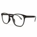 Retro zwarte montuur opvouwbare bril met blauwlichtfilter lenzen voor dames en heren. - Platte Lens / YX010 glanzend zwart montuur