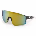 Nuovi Occhiali Da Sole Sportivi Per Ciclismo Oversize Per Bambini Con Lenti Colorate - CS3319 Montatura nera lenti specchiate gialle