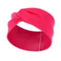 Helles rosa geknotetes breites Stirnband für Damen, elastisches Haarzubehör für den Alltag. - Fuchsia