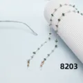 Groene natuurstenen kralen brillenketting, elegant anti-slip brillenaccessoire voor dagelijks. - 8203