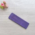Purple terry cloth sport headband detail, soft sweat-absorbing workout hair band for yoga. - Deep purple