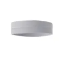 Close-up detail of the elastic grey sports headband, showing textured fabric weave clearly. - Gray