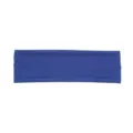 Close-up detail of the solid blue wide sports headband, showing soft elastic fabric texture. - Sapphire Blue