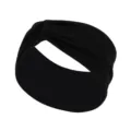 Schwarzes gedrehtes Stirnband für Damen, einfarbiges breites Haarband, stylisches Haaraccessoire. - Schwarz