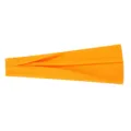 Helles orangefarbenes elastisches Sportstirnband Nahansicht mit klarer Stofftextur. - Orange