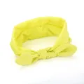 Yellow fabric headband detail shot, soft material with cute bow knot design for daily wear. - Fruit Green