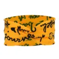 Gelbes Twist-Stirnband aus Baumwolle elastisches Sport Haarband atmungsaktiv Yoga Zubehoer - Gelb