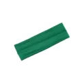 Green yoga headband close up, elastic sports hair band detail showing soft fabric. - Green