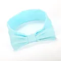 Grazioso cerchietto con fiocco azzurro per neonati, morbido accessorio per capelli da bambina. - Azzurro