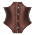 Braunes Satin Unterbrust Korsett Taillenmieder Damen Gothic Form Oberteil Kleidung - XS / Satin Kaffeebraun