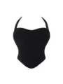Black halter strap women strapless top breathable mesh shapewear upper garment variant - XS / Tops / Black