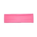 Pink solid color wide sports headband, elastic sweat-absorbing hair band for yoga and fitness. - Pink