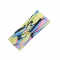 Detailed view of a colorful camouflage sports headband, twisted yoga hairband for sweat absorption. - Camouflage #6
