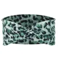 Groene luipaardprint knoop haarband voor vrouwen, stijlvolle yoga sport haaraccessoire. - Groen