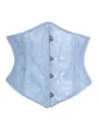 Light blue brocade underbust corset waist cincher vintage shaping corset for women - XS / Light Blue