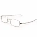 Silberne faltbare Metall Lesebrille Variante, tragbares Vollgestell Anti Blaulicht. - 1.00 Dioptrien / Silberner Rahmen
