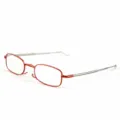Kompakte faltbare Lesebrille mit teleskopischen Metallbügeln, stilvoller roter Vollrahmen - 1.00 Dioptrien / Roter Rahmen