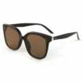 Zwart Montuur Bruine Lenzen Oversized Zonnebril Mode Chique UV Bescherming Stijl - TR5131 Zwart frame met theeglazen